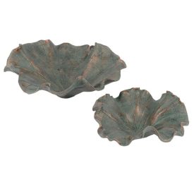 Lótuszlevél antikolt tál