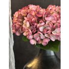 Hortenzia virágkompozíció  fém váza