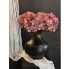 Hortenzia virágkompozíció  fém váza