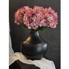 Hortenzia virágkompozíció  fém váza
