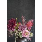 Krizantém paeonia virágkompozíció  kancsó váza