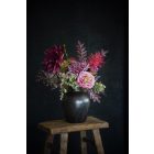 Krizantém paeonia virágkompozíció  kancsó váza