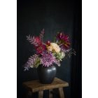 Krizantém paeonia virágkompozíció  kancsó váza