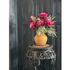 Rózsák virágkompozíció fém váza