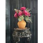 Rózsák virágkompozíció fém váza