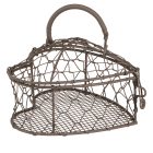 Vintage  szív drótkosárka 