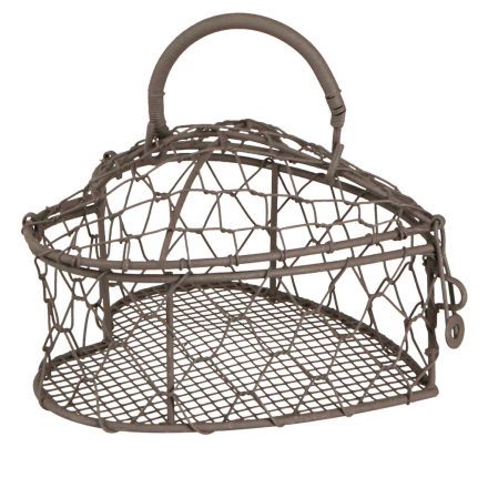 Vintage  szív drótkosárka 