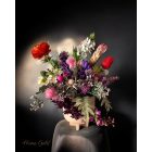 Protea virágkompozíció bézs kaspó