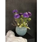 Viola scabiosa  virágkompozíció zsinóros kaspó