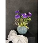 Viola scabiosa  virágkompozíció zsinóros kaspó