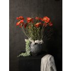 Piros pipacs virágkompozíció szürke kaspó