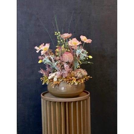 Hagymavirág pipacs virágkompozíció tál