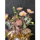 Hagymavirág pipacs virágkompozíció tál