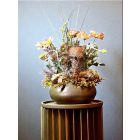 Hagymavirág pipacs virágkompozíció tál