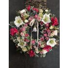 Fehér hunyor kerámia függővel ajtókopogtató