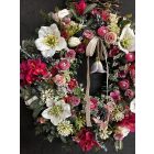 Fehér hunyor kerámia függővel ajtókopogtató