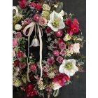 Fehér hunyor kerámia függővel ajtókopogtató