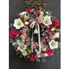 Fehér hunyor kerámia függővel ajtókopogtató