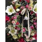 Fehér hunyor kerámia függővel ajtókopogtató