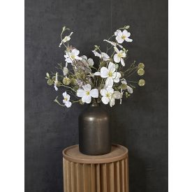 Magnólia virágkompozíció  metál váza