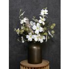 Magnólia virágkompozíció  metál váza