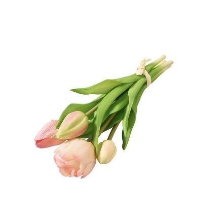 Pasztell rózsaszín tulipán csokor