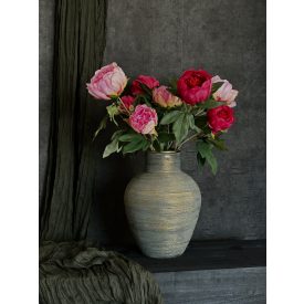 Bazsarózsa virágkompozíció  arany padló váza