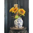 Napraforgó virágkompozíció kancsó váza