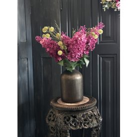 Orgona virágkompozíció  fém váza