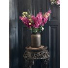 Orgona virágkompozíció  fém váza