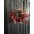 Piros virágok fém gyűrű 