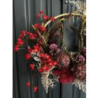 Piros virágok fém gyűrű 