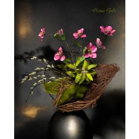 Helleborus virágkompozíció gyűrű