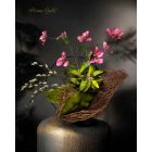 Helleborus virágkompozíció gyűrű