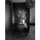 Magenta orchidea virágkompozíció kerámia kaspó