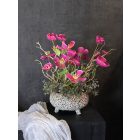 Magenta cosmea virágkompozíció kerámia tál