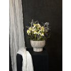 Csillagvirág kompozíció zsinóros kaspó