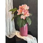 Amarilis virágkompozíció kancsó váza