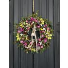 Orchidea kerámia függővel ajtókopogtató