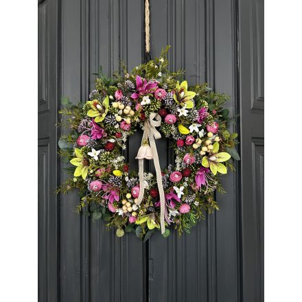 Orchidea kerámia függővel ajtókopogtató