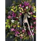 Orchidea kerámia függővel ajtókopogtató