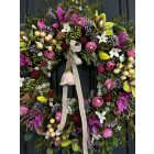 Orchidea kerámia függővel ajtókopogtató