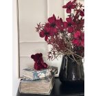 Bordó cosmea  virágkompozíció  barna váza