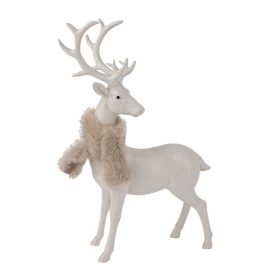 Fehér rénszarvas figura