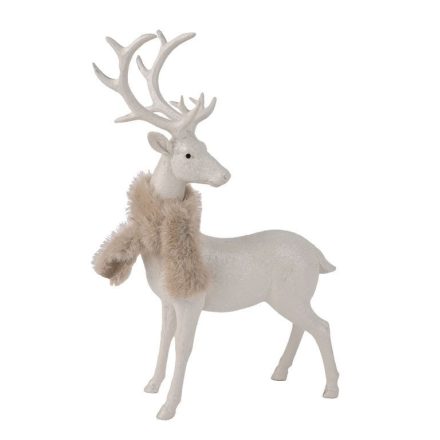Fehér rénszarvas figura