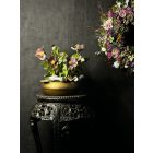  Hunyor virágkompozíció madárkás bronz tál