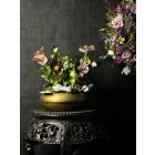  Hunyor virágkompozíció madárkás bronz tál