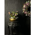  Hunyor virágkompozíció madárkás bronz tál