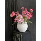 Hortenzia virágkompozíció madárkás váza