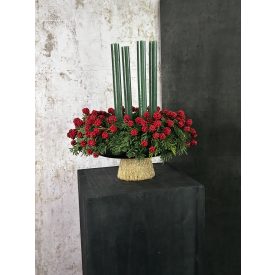 Tuja koszorús adventi tál